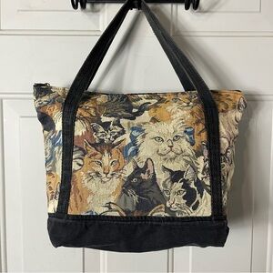 Vintage Cats Kittens Canvas Medium Tote Bag